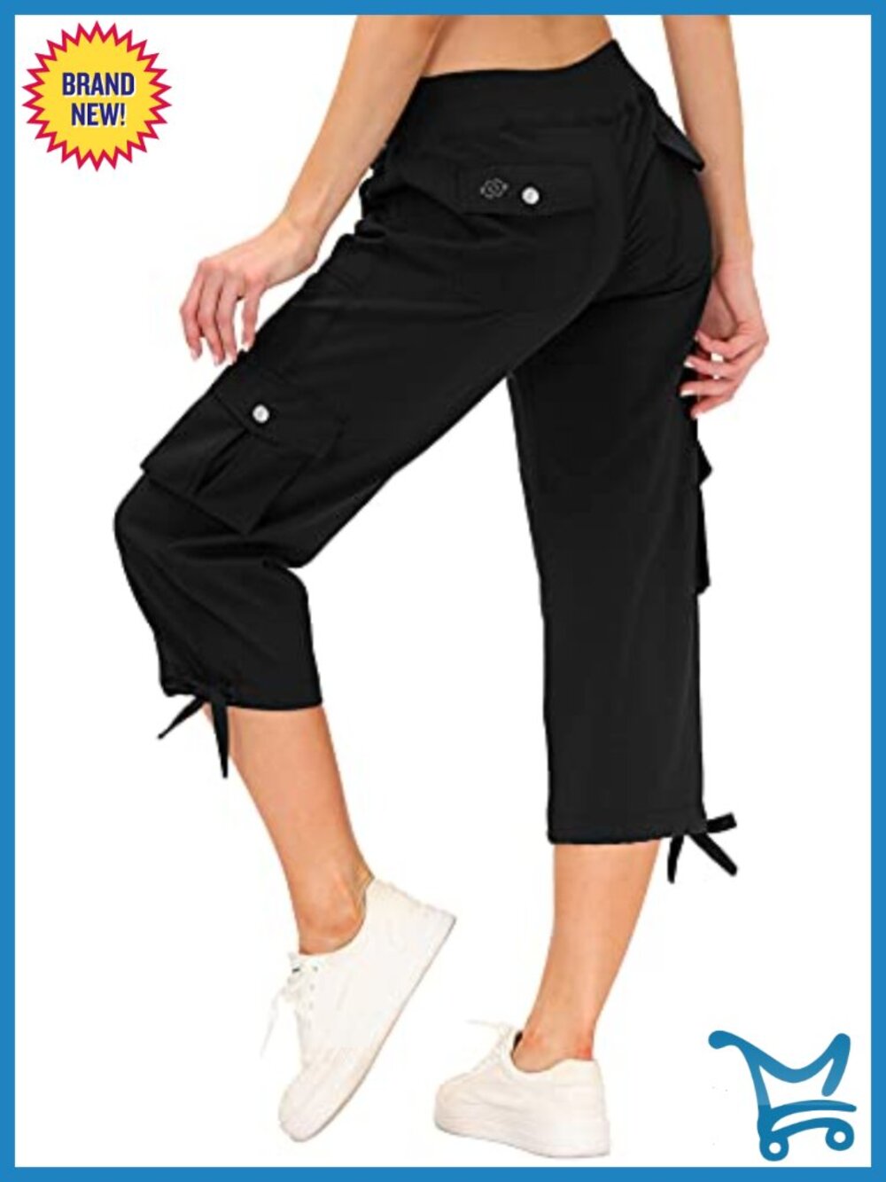 Women's Cargo Capris Quick Dry Hiking Pants 6 Pockets Lightweight